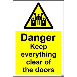 Picture of Danger Keep Everything Clear Of The Doors Sign