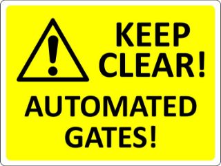 Picture of Automated gates keep clear 