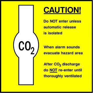 Picture of "Caution-Co2" Sign