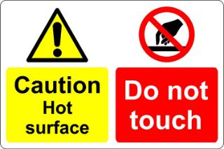 Picture of Caution hot surface do not touch 