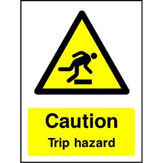 Picture of "Caution Trip Hazard" Sign 