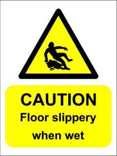 Picture of Caution Floor slippery when wet 
