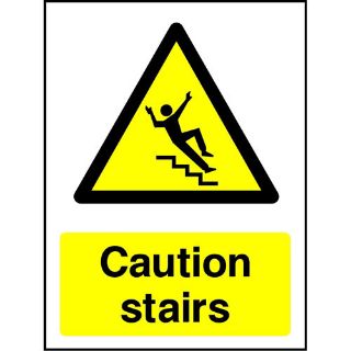 Picture of "Caution Stairs" Sign 