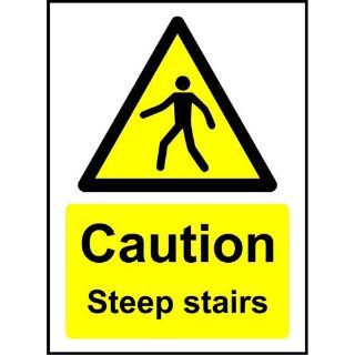 Picture of Caution Steep Stairs Safety Sign