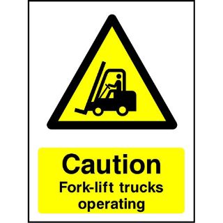 Picture of " Caution Forklift Trucks Operating" Sign 