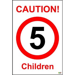 Picture of Caution 5Mph Children Sign