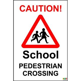 Picture of Caution School Pedestrian Crossing Sign