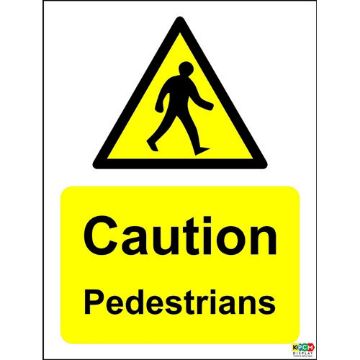 Picture of Caution Pedestrians Sign