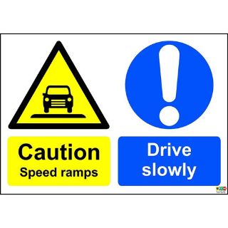 Picture of Caution Speed Ramps Drive Slowly Sign