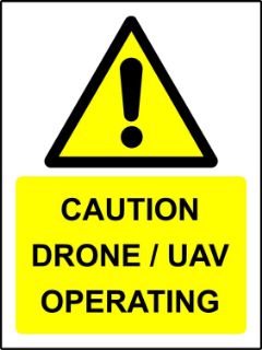 Picture of Caution Drone/UAV operating 