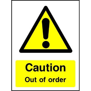 Picture of "Caution Out Of Order" Sign 