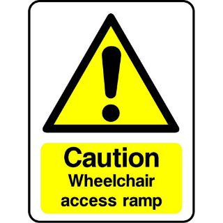 Picture of "Caution Wheelchair Access Ramp" Sign 