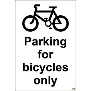 Picture of Parking For Bicycles Only Sign