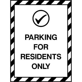 Picture of "Parking For Residents Only" Sign 