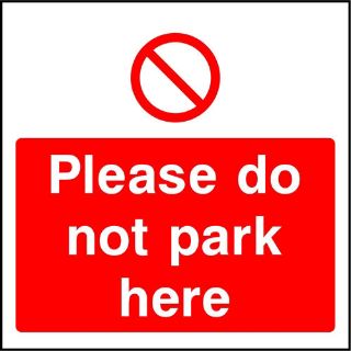 Picture of "Please Do Not Park Here" Sign 