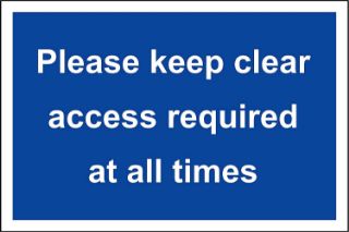 Picture of Please keep clear access required at all times