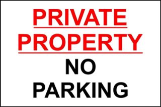 Picture of Private property no parking 