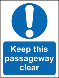 Picture of Keep this passageway clear 