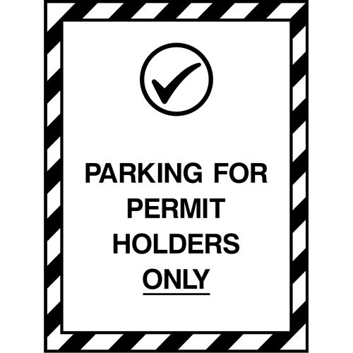 KPCM Parking For Permit Holders Only Sign Made In The UK