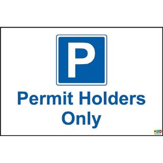 Picture of Permit Holders Only Car Park Sign 