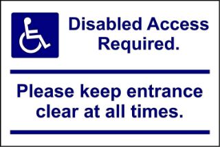 Picture of Disabled access required please keep entrance clear at all times 