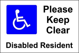 Picture of DISABLED RESIDENT PLEASE KEEP CLEAR