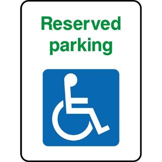 Picture of "Reversed Parking Wheelchair Symbol" Sign 