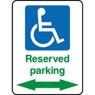 Picture of "Reversed Parking Wheelchair Symbol" Sign 