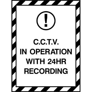 Picture of "C.C.T.V. In Operation With 24 Hr Recording" Sign 