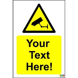 Picture of Custom Cctv Sign. Enter Your Own Text