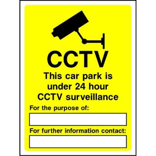 Picture of "Cctv-This Car Park Is Under 24 Hours Surveillance-For The Purpose Of