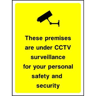 Picture of "These Premises Are Under Cctv Surveilance For Your Personal  Safety And Security" Sign 