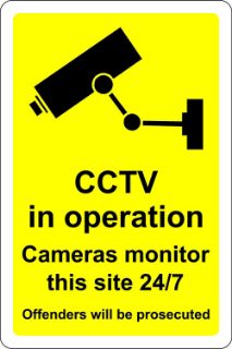 Picture of CCTV in operation cameras monitor this site 24/7 offenders will be prosecuted