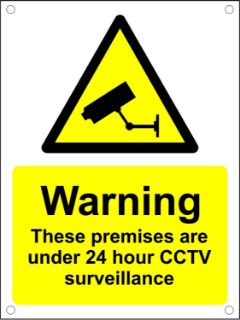 Picture of Warning Premises Protected 24 Hour CCTV Surveillance 