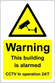 Picture of Warning this building is alarmed CCTV in operation 24 hours a day