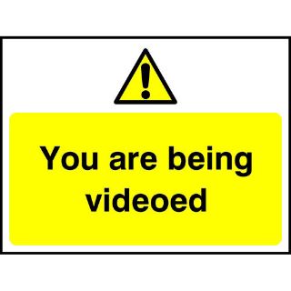 Picture of "You Are Being Videoed" Sign 