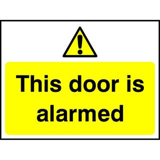 Picture of "This Door Is Alarmed" Sign