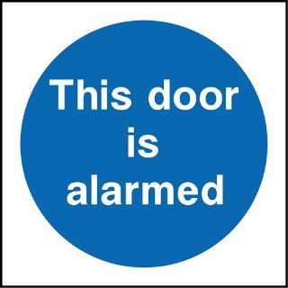 Picture of "This Door Is Alarmed" Sign 