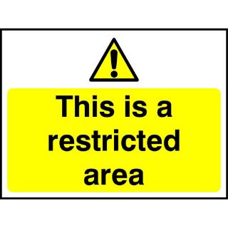 Picture of "This Is A Restricted Area" Sign 