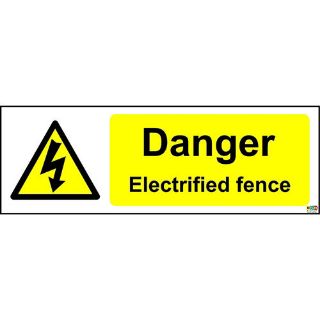 Picture of Danger Electrified Fence Safety Sign 