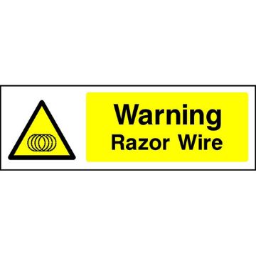 Picture of "Warning-Razor Wire" Sign 