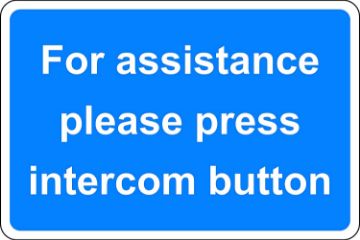 Picture of For assistance please press intercom button