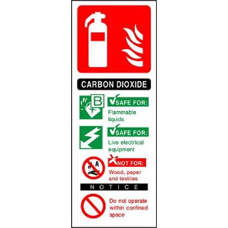 Picture of Fire Extinguisher- Carbon Dioxide" Sign