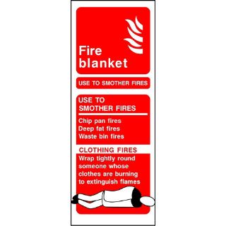Picture of Fire Extinguisher-Fire Blanket" Sign 