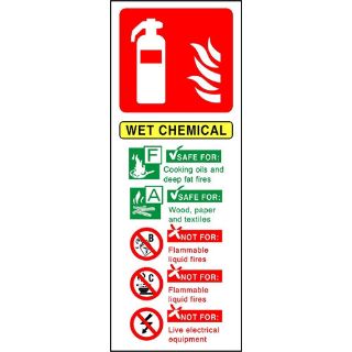 Picture of Fire Extinguisher-Wet Chemical" Sign 