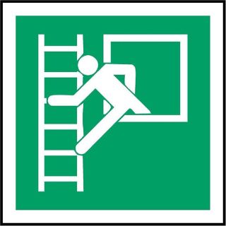Picture of International Emergency Window With Escape Ladder Symbol 