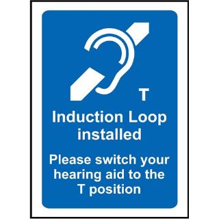 Picture of Induction Loop Installed Notice Sign