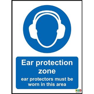 Picture of Ear Protection Zone Safety Sign