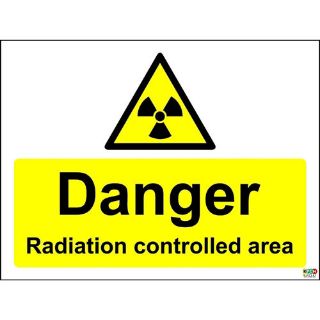 Picture of Danger Radiation Controlled Area Safety Sign