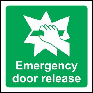 Picture of Emergency Door Release Safety Sign